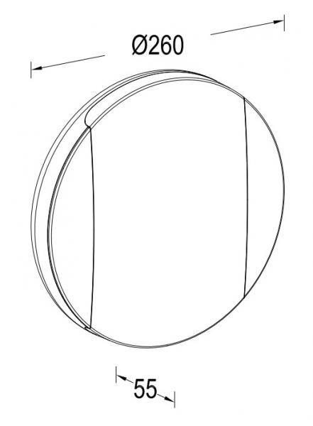 Lutec Architectural Sweep udend&oslash;rs v&aelig;g- og loftlampe