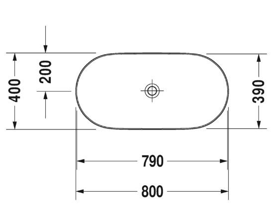 Duravit Luv 80 fritstående bowlevask - Uden hanehul - Uden overløb Duravit Luv 80 fritstående bowlevask - Uden hanehul - Uden overløb