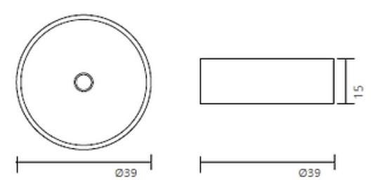 Sanibell Proline Ø40 bowlehåndvask - Uden overløb Sanibell Proline Ø40 bowlehåndvask - Uden overløb