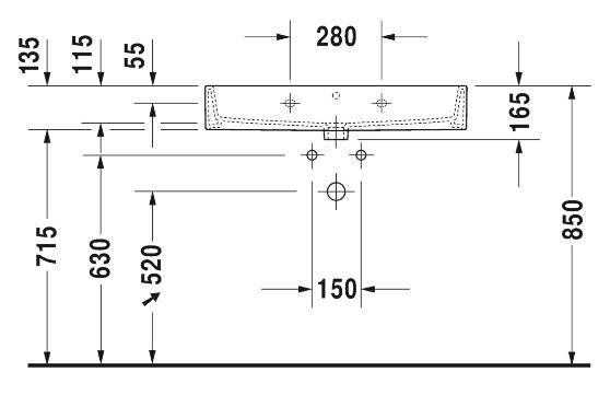 Duravit Vero Air 80 h&aring;ndvask t/v&aelig;g eller m&oslash;bel