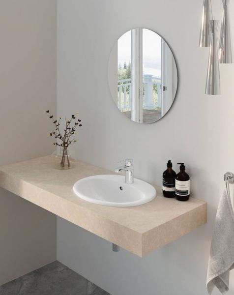 Gustavsberg 53 h&aring;ndvask t/nedf&aelig;ldning - Med overl&oslash;b - Med 1 hanehul