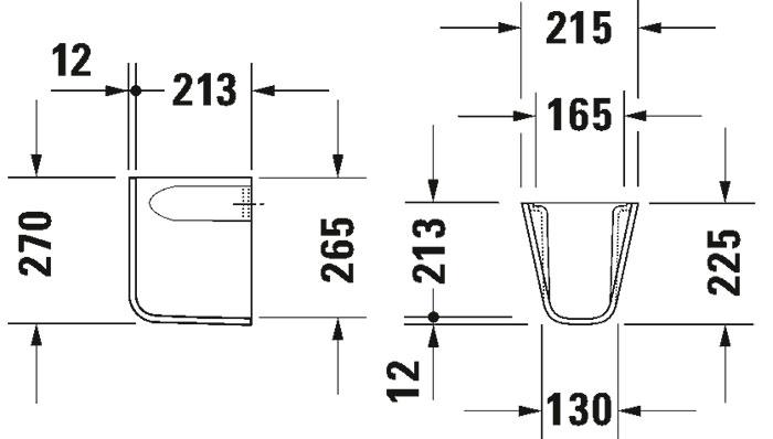 Duravit halvs&oslash;jle til Duravit D-Code h&aring;ndvask