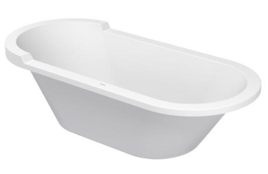 Duravit Starck ovalt badekar t/indbygning - 180 x 80 - 2 rygl&aelig;n