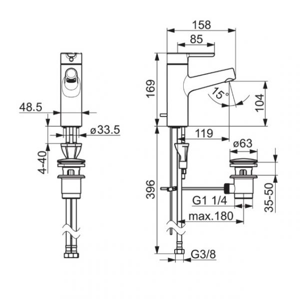 Oras Inspera 3000F h&aring;ndvaskarmatur - Forkromet