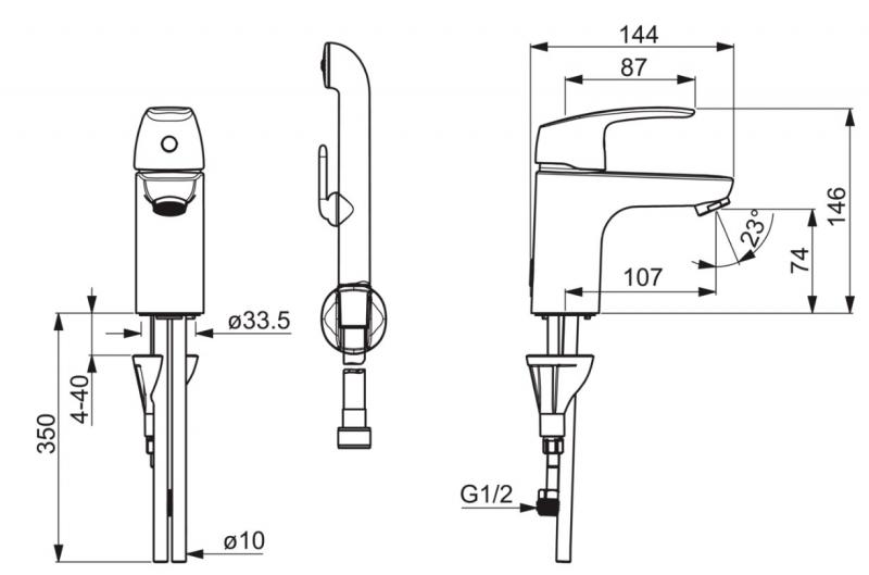 Oras Safira h&aring;ndvaskarmatur m/sidebruser