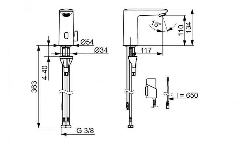Oras Electra 9210FZ ECO+ berøringsfri vandhane - Batteri - Krom Oras Electra 9210FZ ECO+ berøringsfri vandhane - Batteri - Krom
