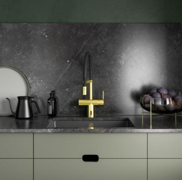 Damixa Touchless Pro k&oslash;kkenarmatur - B&oslash;rstet messing