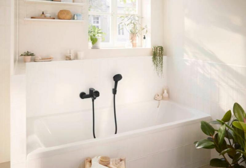 Hansgrohe Rebris S komplet kararmatur - Mat sort Hansgrohe Rebris S komplet kararmatur - Mat sort