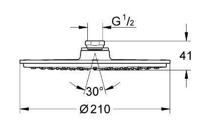 Grohe Rainshower Cosmopolitan 210 hovedbruser - Krom Grohe Rainshower Cosmopolitan 210 hovedbruser - Krom