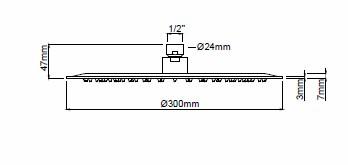 QTOO Circle hovedbruser &Oslash;300 - Matb&oslash;rstet st&aring;l