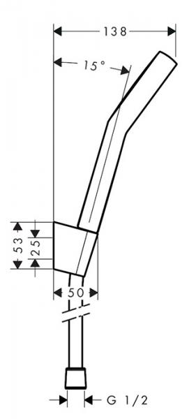 hansgrohe Activera Select S h&aring;ndbrusers&aelig;t 95 2jet m/Ecosmart og bruserslange - Krom