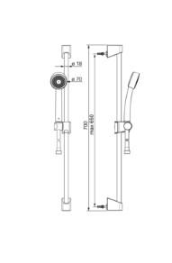 Oras Apollo 522 brusersæt - Krom Oras Apollo 522 brusersæt - Krom