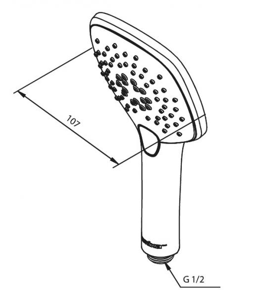 Damixa Pine håndbruser - Steel PVD Damixa Pine håndbruser - Steel PVD