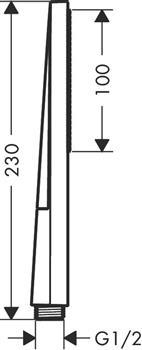 Hansgrohe Pulsify E 100 EcoSmart h&aring;ndbruser - B&oslash;rstet bronze