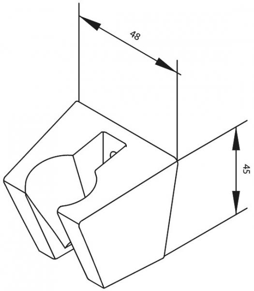 Damixa v&aelig;gholder til h&aring;ndbruser - Poleret messing