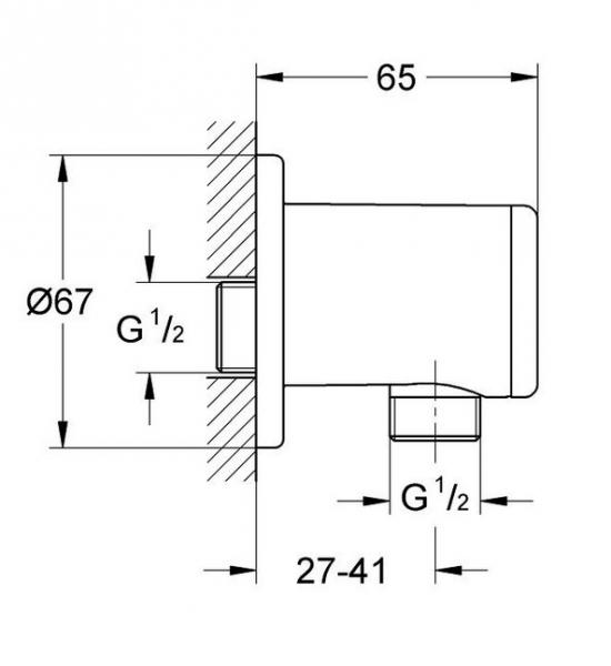 Grohe Relexa tilslutningsb&oslash;jning