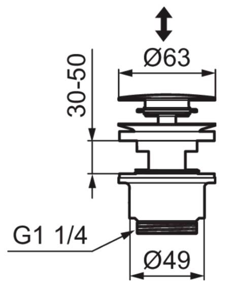 Mora bundventil Raw med klikfunktion r&aring; messing