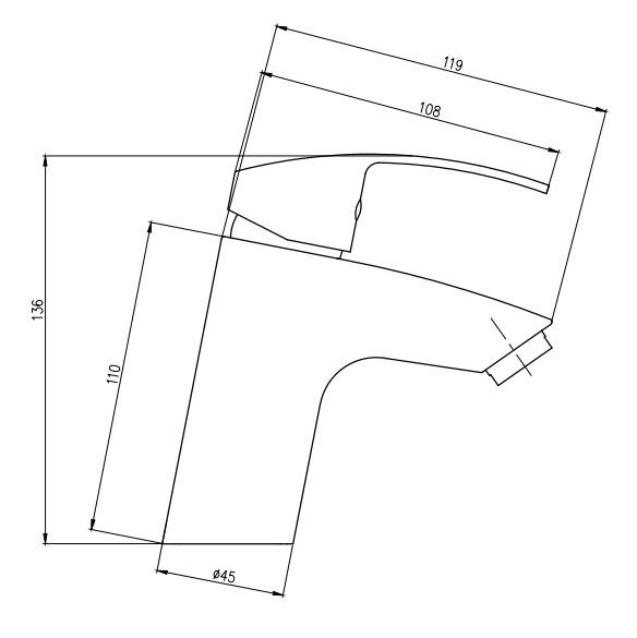 Nortiq Seattle h&aring;ndvaskarmatur m/bundventil - Mat Sort