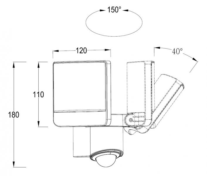 Lutec Security Sunshine udendørslampe m/sensor - Kompakt Lutec Security Sunshine udendørslampe m/sensor - Kompakt