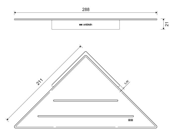 Unidrain ReFrame hj&oslash;rnehylde - Messing