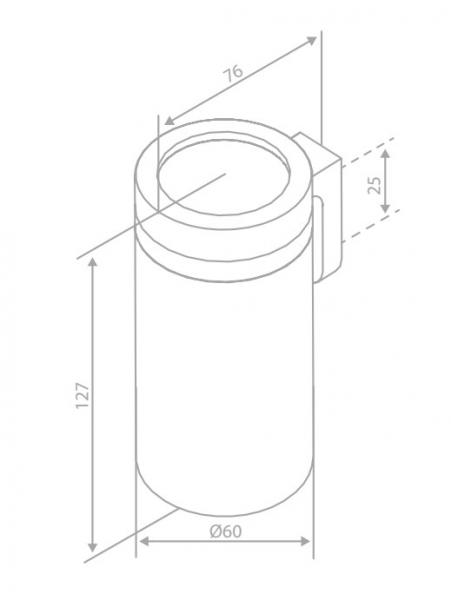 Damixa Zen tandkrus t/bord eller væg - Børstet kobber Damixa Zen tandkrus t/bord eller væg - Børstet kobber