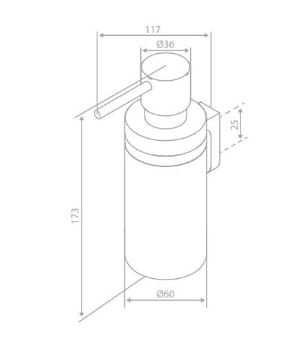 Damixa Zen sæbedispenser t/væg eller bord - Steel Damixa Zen sæbedispenser t/væg eller bord - Steel