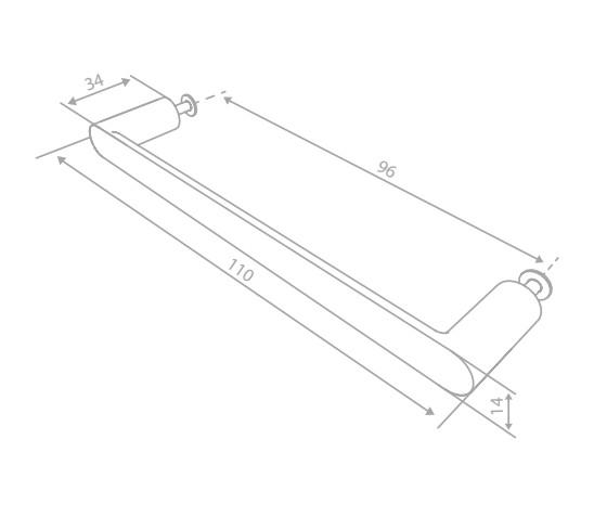 Damixa Zen m&oslash;belgreb CC 96 mm - Krom