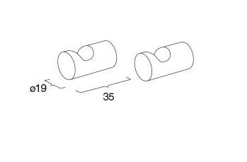 Pressalit Curve h&aring;ndkl&aelig;dekrog - 2 stk - Rustfrit st&aring;l