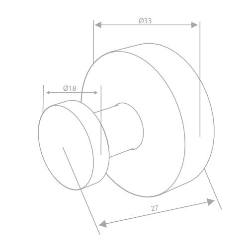 Damixa Zen h&aring;ndkl&aelig;dekrog m/roset 2 stk. - Steel