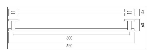 Str&oslash;mberg Levin h&aring;ndkl&aelig;destang enkelt Krom til v&aelig;g montering