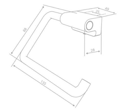 Damixa Zen toiletrulleholder - Krom Damixa Zen toiletrulleholder - Krom