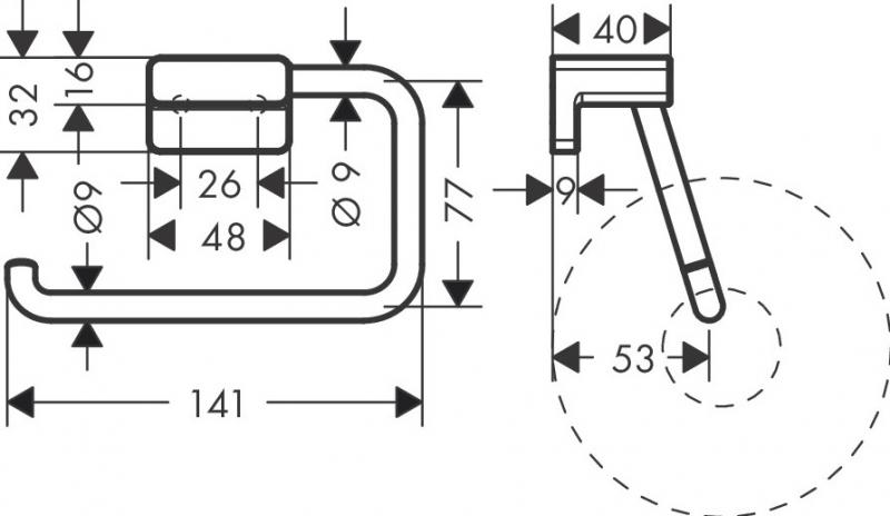hansgrohe AddStoris papirholder - Mat hvid