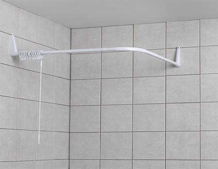 Van der P Erica2000 forh&aelig;ngsstang vinkel 85x85cm til brus - Hvid