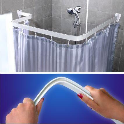 Van Der P bøjelig badeforhængsstang 2 meter - Hvid Van Der P bøjelig badeforhængsstang 2 meter - Hvid