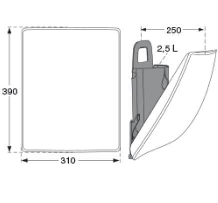 Pressalit væghængt toiletspand m/softopen - Hvid Pressalit væghængt toiletspand m/softopen - Hvid