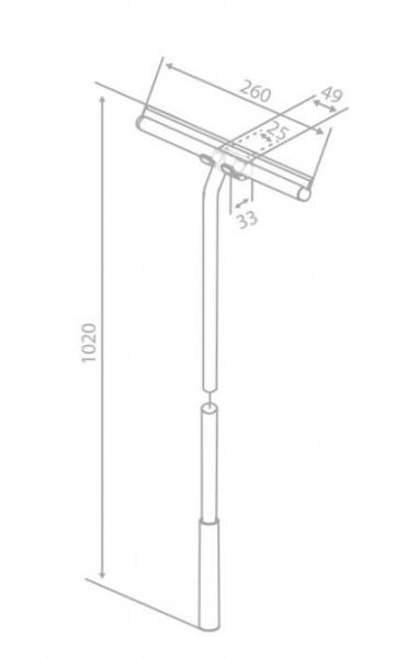 Damixa Zen lang bruseskraber m/holder - Mat sort Damixa Zen lang bruseskraber m/holder - Mat sort