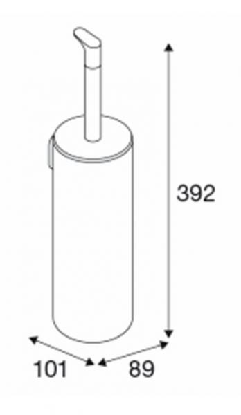 Outlet - Pressalit Style toiletbørste t/væg eller gulv - Børstet stål/hvid Outlet - Pressalit Style toiletbørste t/væg eller gulv - Børstet stål/hvid