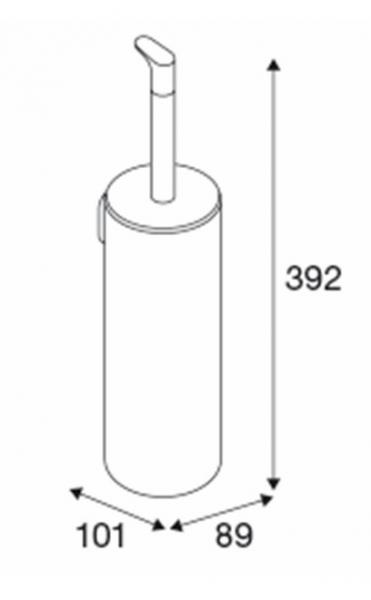 Pressalit Style toiletb&oslash;rste t/v&aelig;g eller gulv - B&oslash;rstet messing/sort