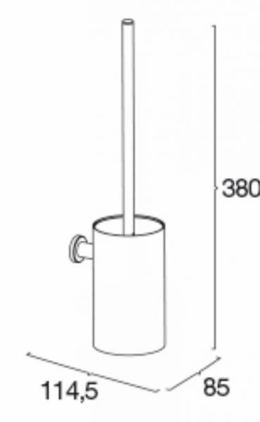 Pressalit toiletb&oslash;rste til v&aelig;g - B&oslash;rstet messing