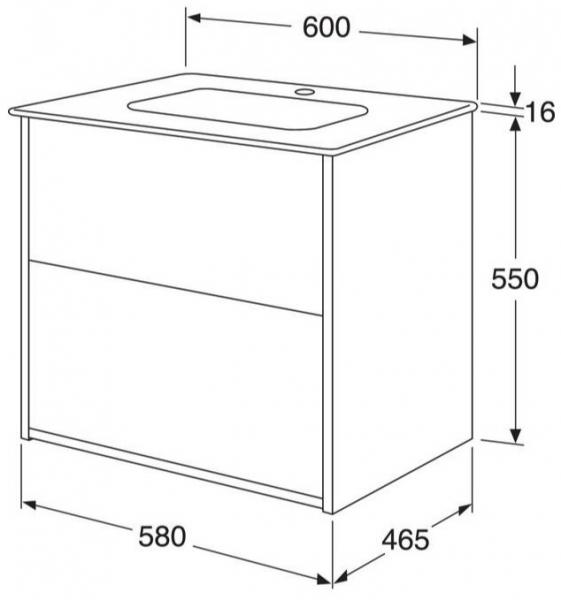 Gustavsberg Artic 60 m&oslash;bels&aelig;t - Sort ask