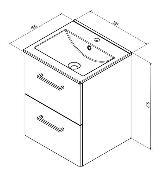 Sanibell Basicline møbelsæt 50 m/greb - Whiskey eg Sanibell Basicline møbelsæt 50 m/greb - Whiskey eg
