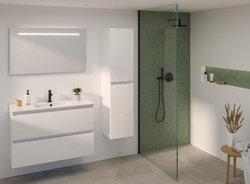 Sanibell Basicline h&oslash;jskab - Hvid h&oslash;jglans