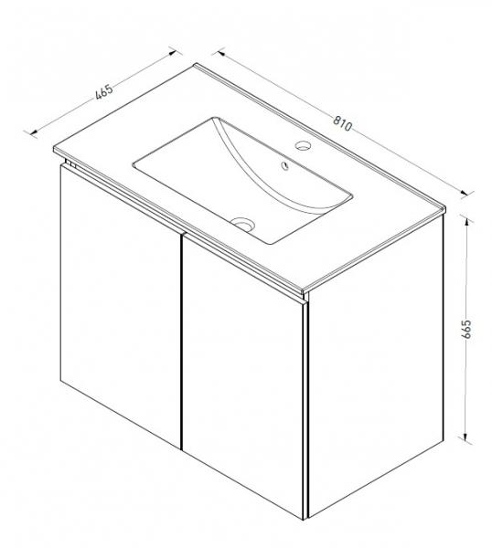 Sanibell Online 81 møbelsæt m/grebsfri låger - Mat hvid - Flatpack Sanibell Online 81 møbelsæt m/grebsfri låger - Mat hvid - Flatpack