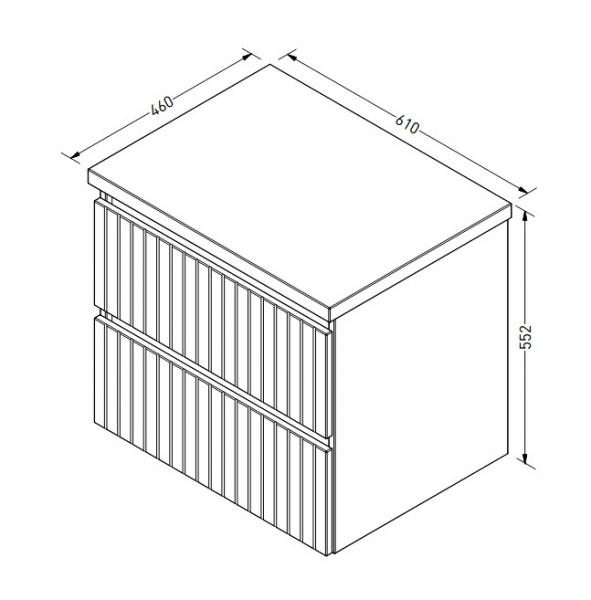 Sanibell Proline 61 underskab m/bordplade, lameller og skuffer - Urban eg Sanibell Proline 61 underskab m/bordplade, lameller og skuffer - Urban eg