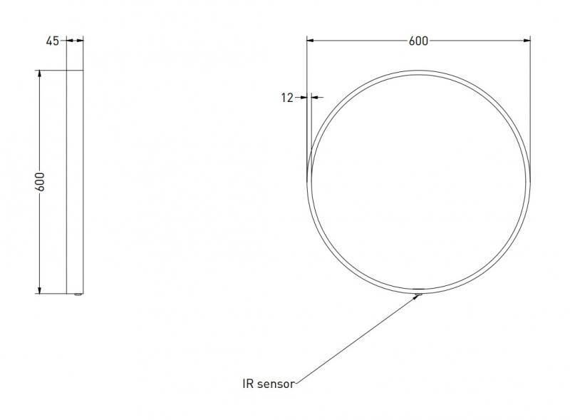 Sanibell Ink SP24 rundt spejl m/lys, varme og sensor Ø60 - Børstet kobber Sanibell Ink SP24 rundt spejl m/lys, varme og sensor Ø60 - Børstet kobber