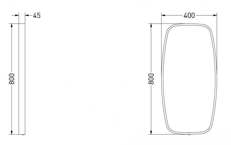 Sanibell Ink SP31 spejl m/lys, varme og sensor 40 x 80 cm - Gunmetal Sanibell Ink SP31 spejl m/lys, varme og sensor 40 x 80 cm - Gunmetal