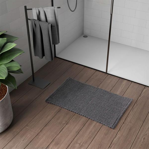 Hefe Knot bademåtte 50 x 80 cm - Grå Hefe Knot bademåtte 50 x 80 cm - Grå