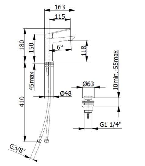 Cass&oslash;e Sleek h&aring;ndvaskarmatur - Mat bronze