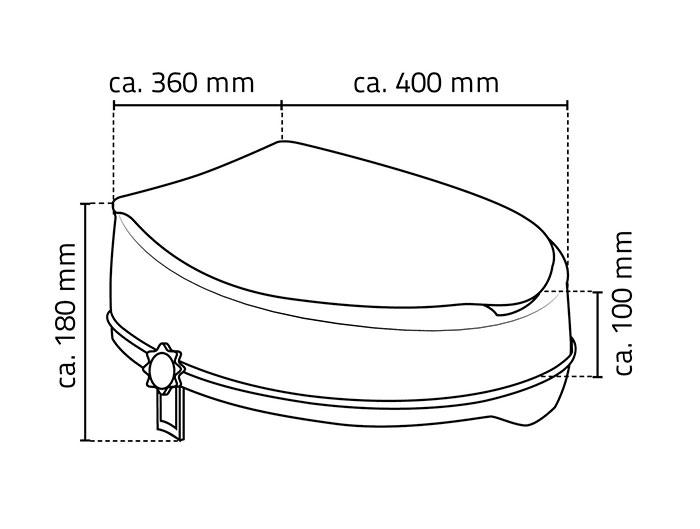 Ridder Assistent toiletforh&oslash;jer m/l&aring;g - Hvid
