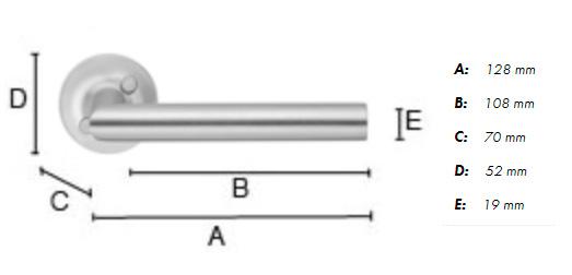 Beslagsboden udendørsgreb - Børstet rustfrit stål Beslagsboden udendørsgreb - Børstet rustfrit stål